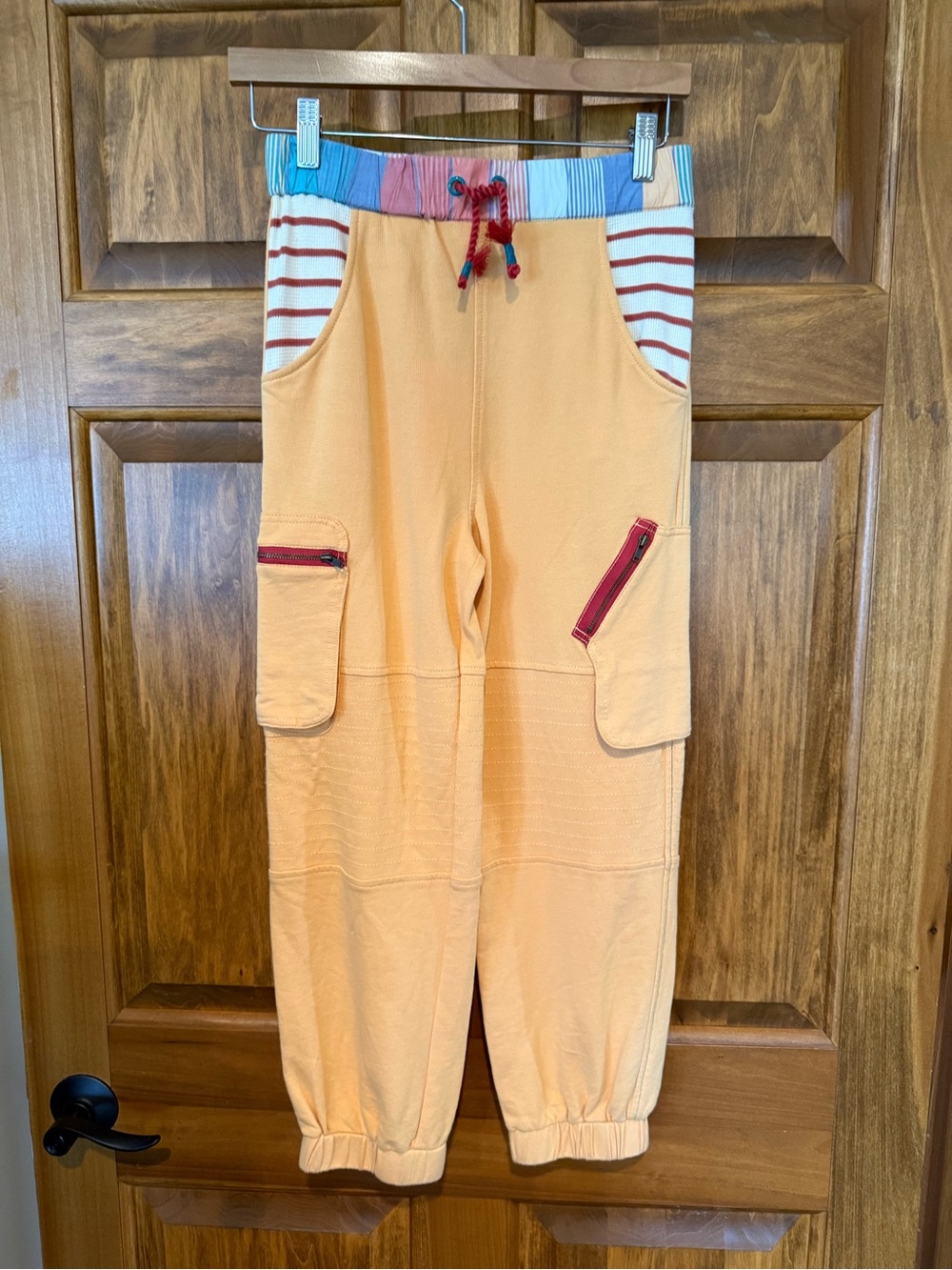 NWT Matilda Jane Boys Cargo Jogger Pants with Striped Waist